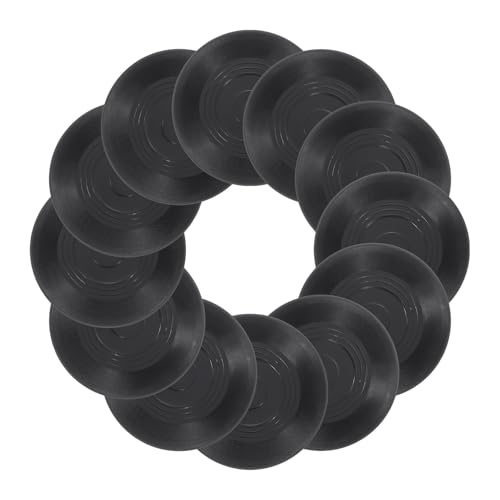 Décoration vintage murale facile avec lot de 12 disques vinyles vierges en PVC