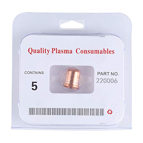Cutting Nozzles,5Pcs Plasma Cutter Tips 220006 MAX1250Tellurium Copper Plasma Nozzles Plasma Torch Tips Consumables for Plasma Cutting Consumables Nozzle Machine
