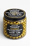 TECH23 GoldShot Performance Alu BBS Cal.50 – 2,8 g - Metall Kugeln Kaliber 50 für t4e & alle magfed Marker im Kaliber .50-100 oder 500 Stück (100)