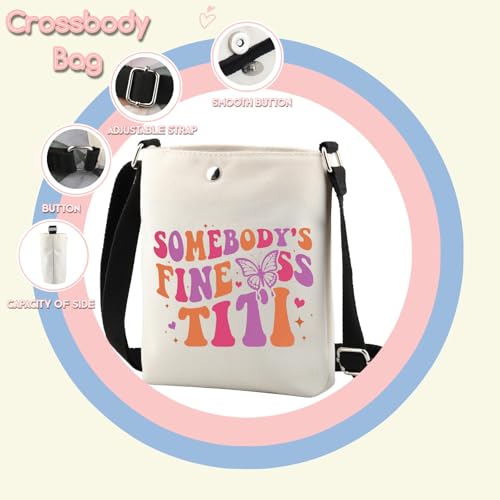 TSOTMO Best Auntie Gift Titi Somebody's Fine Ass Titi Crossbody Bag Gift for Aunt Aunt Funny Pregnancy (Ass Titi XK)3