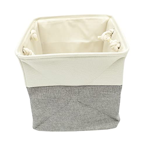 TOPBATHY Cesta De Almacenamiento Plegable Caja Balde Doble Planta Estantes Cesta De La Ropa Basura Lino Canasta De Mantas Juguetes Contenedores De Despensa Cestas Cesta Tejida Paño