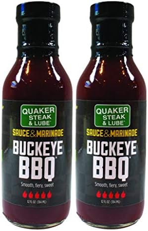 Quaker Steak & Lube Buckeye Barbecue Wing Sauce - 2 12 Ounce Bottles of Quaker Steak and Lube Famous Wing Sauce