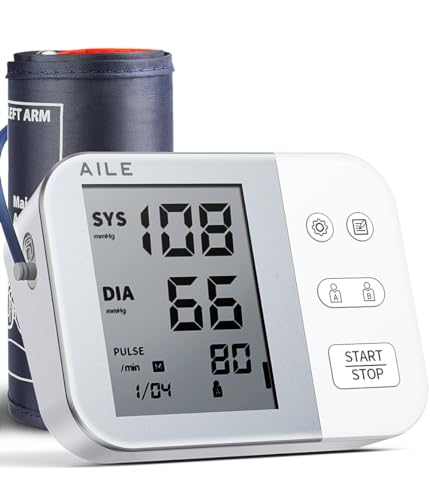 Blood Pressure Monitor for Home useï¼šAILE 111 Blood Pressure Machine, Accurate and Reliable Upper Arm BP Monitor with Large Cuff (9-20.5\"), Voice Broadcast, 2x99 Memory, and Easy-to-Use Features