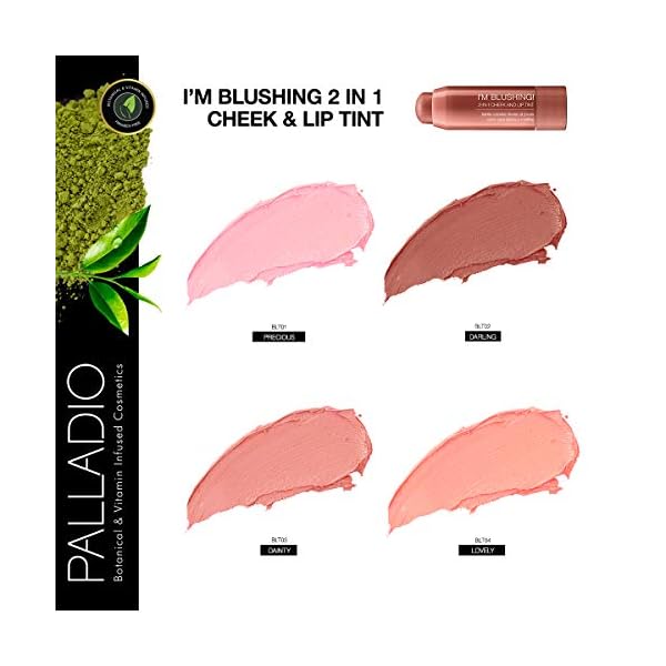 Palladio-Im-Blushing-2-in-1-Cheek-and-Lip-Tint-Buildable-Lightweight-Cream-Blush-Sheer-Multi-Stick-Hydrating-formula-All-day-wear-Easy-Application-Shimmery-Blends-Perfectly-onto-Skin-Precious Palladio I'm Blushing 2-in-1 Cheek and Lip Tint, Buildable Lightweight Cream Blush, Sheer Multi Stick Hydrating formula, All day wear, Easy Application, Shimmery, Blends Perfectly onto Skin, Precious