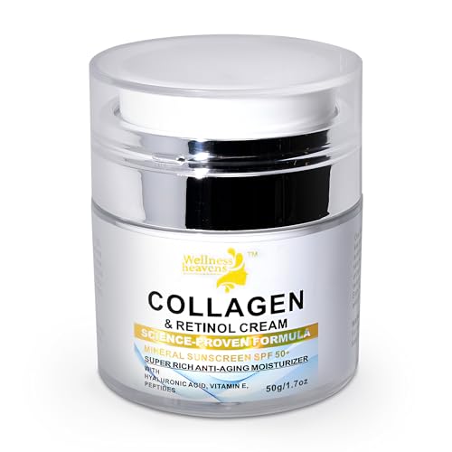 Collagen, Retinol & Hyaluronic Acid Cream for Face and Neck- ...