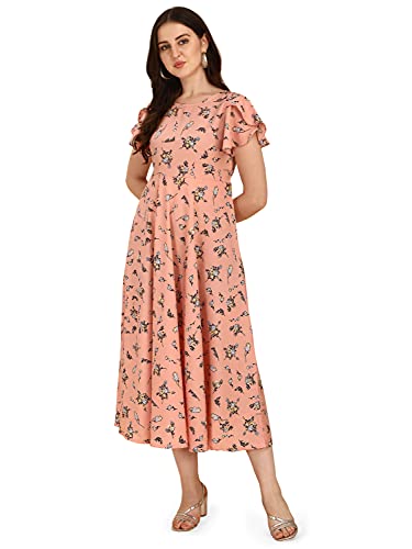 Image of OOMPH! Dress for Women Stylish | One Piece for Women Long | Trendy Long One Piece Summer Outfit | Lightweight Flared Maxi Dress for Casual & Holiday Wear