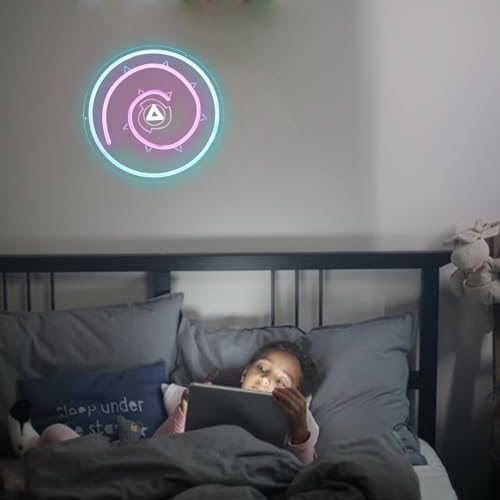 Image of Steven Rose Shield Neon Signs for Wall Decor, 11.8 * 11.8 IN, Dimmable Rose Gem Shield Neon Lights for Bedroom Decor,Crystal Gems LED Lights for Bithday Gifts, Man Cave and Best Gifts for Fans