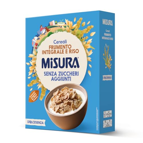 Misura Dolcesenza Cereali Integrali - Frumento, Avena, e Riso, Senza Zuccheri Aggiunti, Confezione da 350 gr