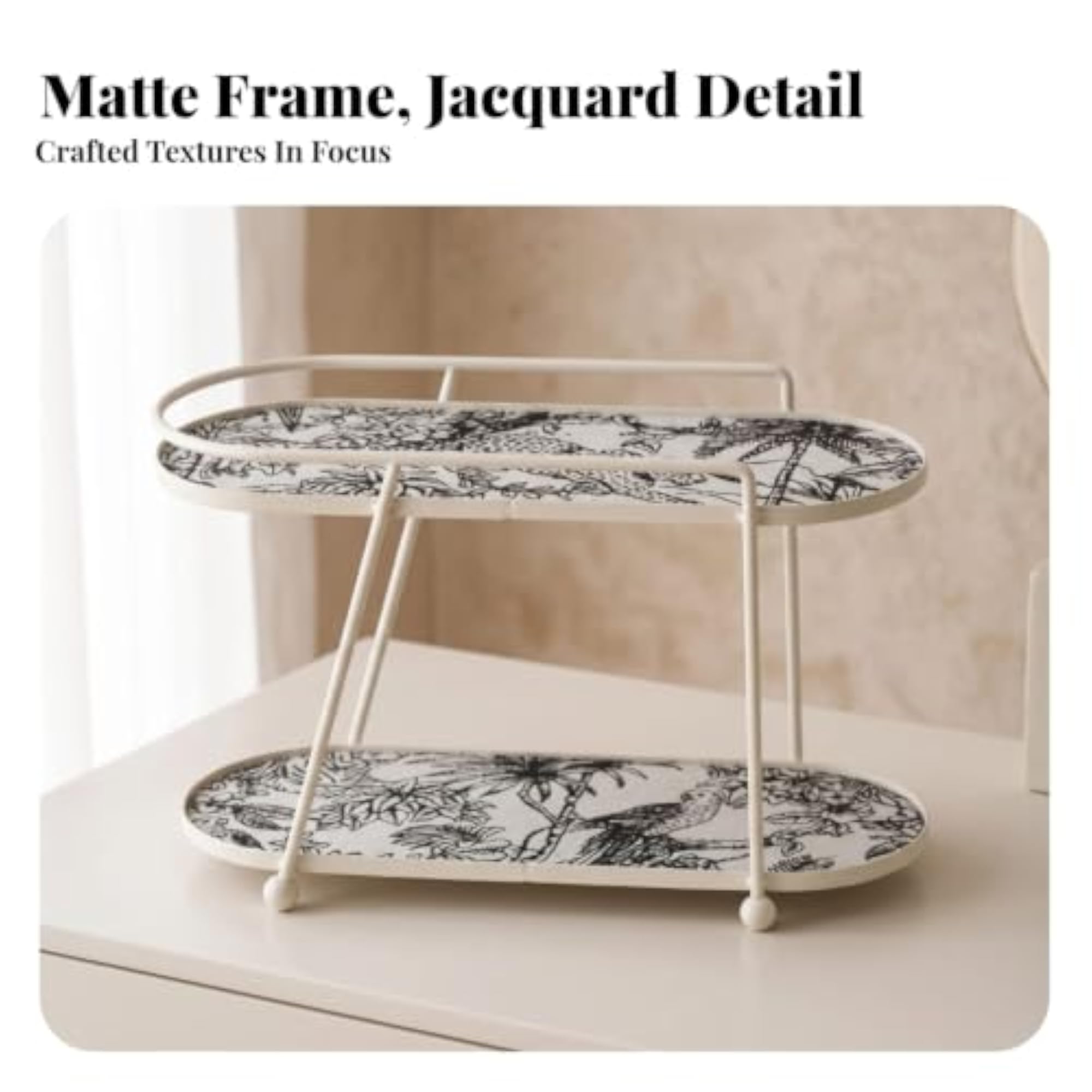 No-Installation 2-Tier Free-Standing Cosmetic Organizer