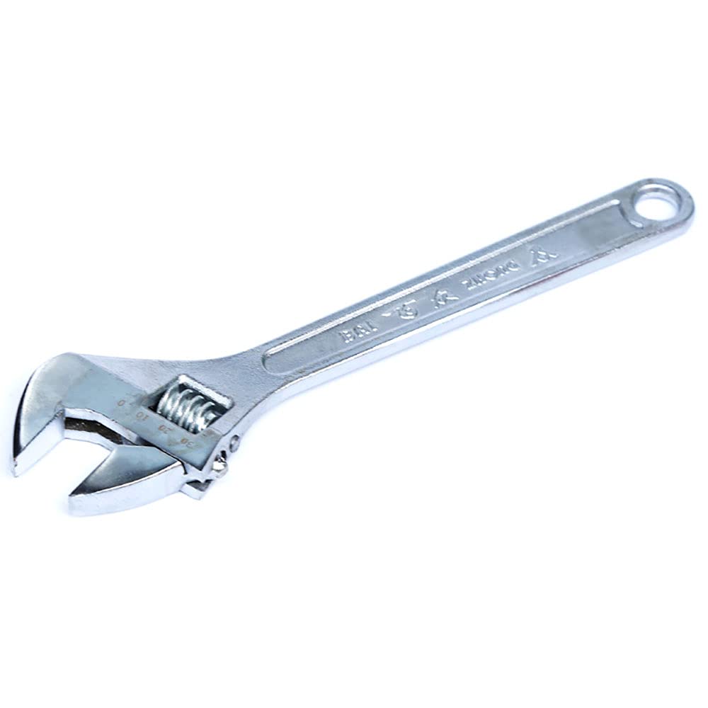 Llave ajustable de 800 mm de ancho con mango antideslizante y escala, ideal para apretar y aflojar tuercas y pernos