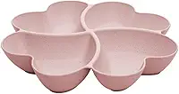 LYOR - Petisqueira de Bambu e Pp Lines Rosa 27cm x 27cm x 4,5cm