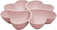 LYOR - Petisqueira de Bambu e Pp Lines Rosa 27cm x 27cm x 4,5cm