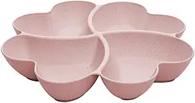 LYOR - Petisqueira de Bambu e Pp Lines Rosa 27cm x 27cm x 4,5cm