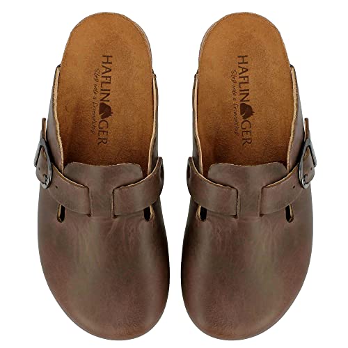 Image of HAFLINGER Grizzly Zigzag Felt Clog Wool Slipper