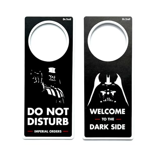 POMING Türschild Do Not Disturb - Welcome to the Dark Side, Ideal für Büro, Schlafzimmer oder Arbeitszimmer