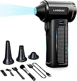 Plumero eléctrico de aire comprimido, 130000 rpm, ajustable, velocidad infinita, mini soplador de mano, inalámbrico, ventilador de alimentación portátil de 8000 mAh, limpiador del hogar para teclado