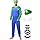 HANERREAL Halloween Costume Adult Plumber Jumpsuit with Hat Gloves Moustache Costume Accessories Set (Green, Medium)