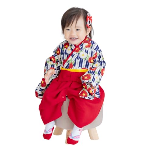 [chil2] 袴 ロンパース カバーオール ベビー服 女の子 子供服 新生児 ひな祭り 初節句 お食い初め キッズ 衣装 和服 着物 長袖 14650881-60NV