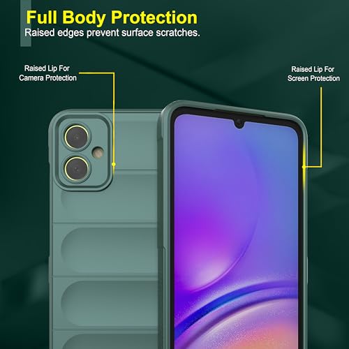 Image of Zapcase Back Case Cover for Samsung Galaxy M05 | Compatible for Samsung Galaxy M05 Back Cover | Liquid Silicon Magic Case with Camera Protection | Dark Green