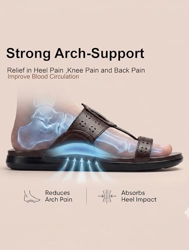 Image of Kolhapuri & Puneri Ethnic Chappal With Super Soft Cushioned Footbed|Ortho & Doctor Comfortable Lightweight Anti-Slip Sole Slipper|Traditional Stylish Ethnic Sandal for MenBB1069