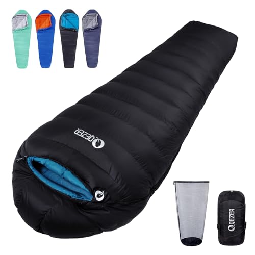 QEZER Daunenschlafsack Winter Daunen Schlafsack Outdoor 0°C bis...
