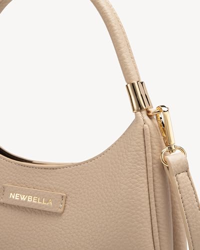 Image of NEWBELLA Hobo Purse, PU Leather Shoulder Bag, Tote Handbag for Work and Travel (Apricot Handbag)