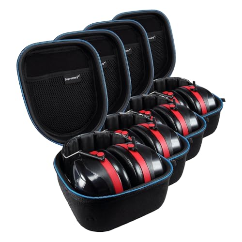Poche pour Peltor h540a-411-sv Optime III : lot de 4 étuis de protection noirs et rouges