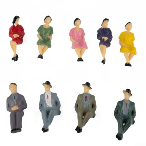 50 Pcs Sitting Figures 1:32 Models People Set Plastic Miniature People For Dioramas And Displays Train Park Street