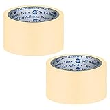 VCR Masking Tape - 20 Meters in Length 48mm / 2' Width - 2 Rolls Per Pack - Easy Tear Tape, Best for Carpenter, Labelling, Painting and leaves no residue after a peel.