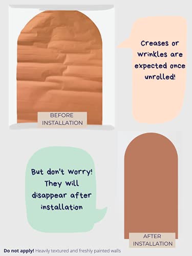 Minick Arch Wall Decal Decor Sticker - Boho Wall Decor Sticker, Boho Decal, Wall Decals For Living Room, Wall Mural Boho Decor, Removable Arch Wall Stickers, Peel And Stick #TOP3