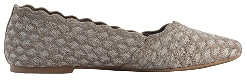 Skechers Skechers womens Cleo ? Honeycomb Ballet Flat, Dark Taupe, 7.5 US