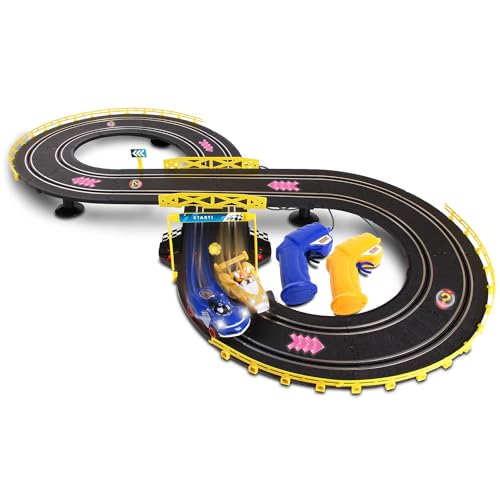NKOK Sonic & Tails RC Slot Car Set Race Set Vehicle, Black, Cars Rase on Figure-8 Track, Features a Lap Counter, Perfect Item for Kids, Ages 5 and up by NKOK - Image 2