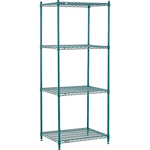 Amazon.com: Nexel Poly-Green Adjustable Wire Shelving Unit, 4 Tier ...