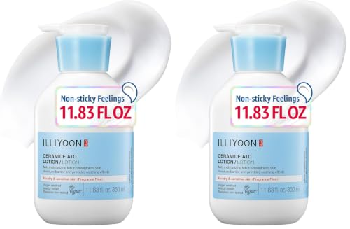 Image of Illiyoon Ceramide Ato Lotion | Lightweight Moisturizer for Dry & Sensitive Skin, Barrier Repair for Face & Body, Mild for Babies, Vegan Certified, Korean Skin Care, 11.83 fl.oz. (Pack of 2)