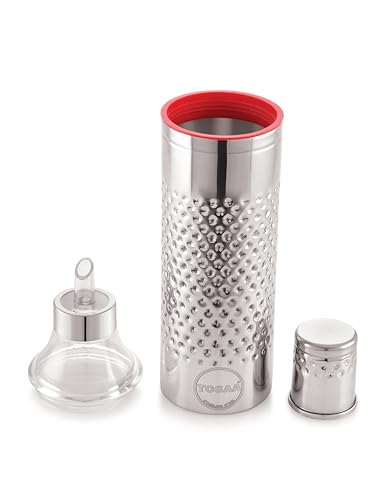 Image of Tosaa Stainless Steel Mathar Oil Can Bottle| With Nozzle, Dropper & Steel Cap | Cooking Oil Container for Kitchen | Leak Proof Oil Pourer & Pot with Handle |1100ml
