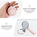 Beaupretty Mini Portable Folding Make-up Mirror Compact Dual-Sided Handheld Mirror with Keychain for Travel Touch-Ups and Everyday Beauty
