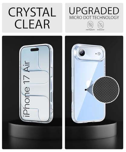 Image of WOW IMAGINE Crystal Clear Transparent Back Case Cover for iPhone 17 Air | Full Device & Camera Protection Shockproof TPU | Flexible Silicone Back Cover Case - Transparent