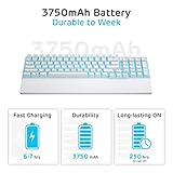 RK ROYAL KLUDGE RK96 90% Triple Mode BT5.0/2.4G/USB-C Hot Swappable Mechanical Keyboard with Magnetic Hand Rest, 96 Keys Wireless Bluetooth Gaming Keyboard with Software, Blue Backlight, Red Switch - Image 8