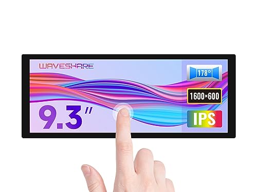 Waveshare 9.3inch Capacitive Touch Display, Compatible with Raspberry Pi,High Brightness, Adjustable Brightness,1600×600