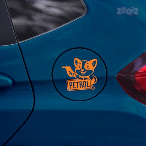Image of Bright Petrol Sticker for Car Fuel Cap (Orange)