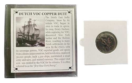 Genuine Dutch VOC Copper Duit Coin (1726–1794) | Circulated Colonial Era Coin | With Certificate of Authenticity & Historical Info Card | Dutch East India Company | "First New York Penny" image 5