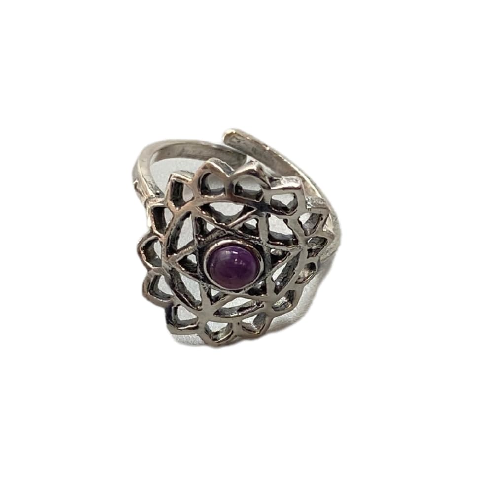 VIE Heart Chakra Ring, Amethyst