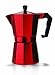 Primula PERE-3306 6-Cup Aluminum Espresso Coffee Maker, Red