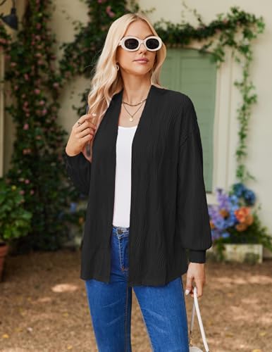 Women'S Open Front Cardigan Lightweight Long Sleeve Soft Drape Cardigan Casual Outwear Spring Summer Outfits Jackets3