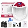 veicomtech Ionic Foot Bath Detox Machine, Foot Detox Machine, Ionic Foot Spa Kit with 10 Ginger Tablets 2 Arrays 25 Tub Liners for Home use or Salon