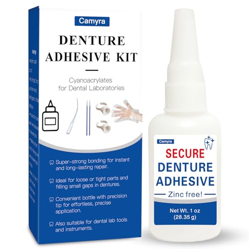 Dental Lab Instant Bonding Dental Glue (1oz), Repair Cracks & Secure Loose Teeth, Super-Strong Adhesive—Lasts Days to Weeks