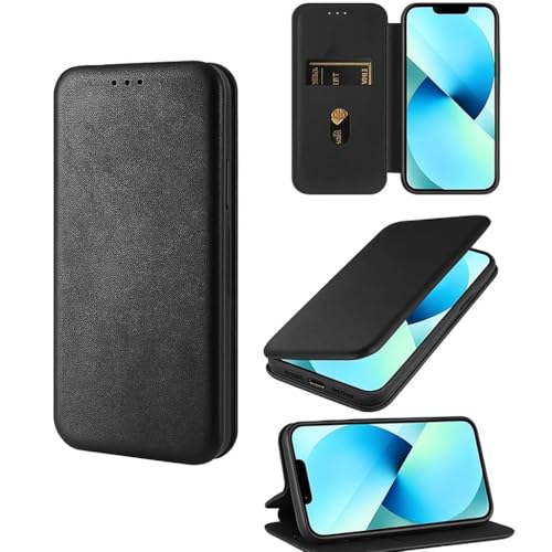 Image of WHITBULL Slim Magnetic Closer Stand Leather Flip Case Cover Compatible with Vivo T4 5G / iQOO Z10 5G - Black