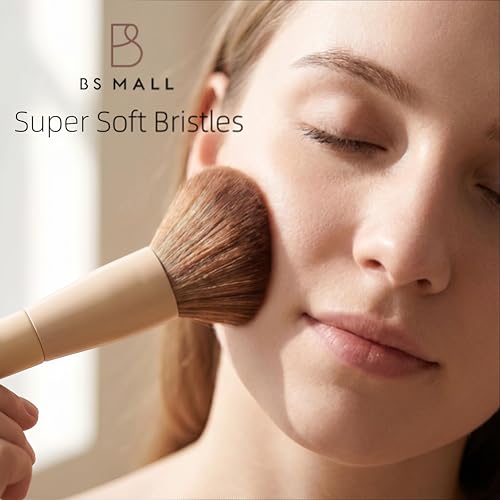 Image of BS-MALL Professional Makeup Brush Set with Travel Case, Soft Synthetic Face & Eye Brushes for Foundation, Concealer, Powder, Blush & Eyeshadow for Beginners, Beauty Enthusiasts & Makeup Artists 18PCS