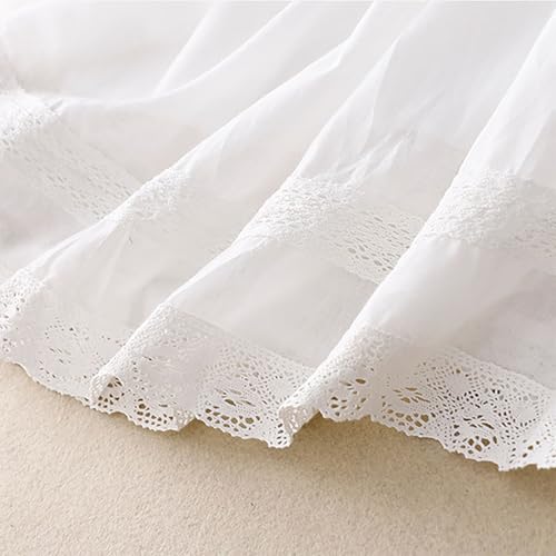 Embroidery Maxi Skirts for Women with Pockets Midi Length Long Skirt Casual Beach Party Holiday Cotton Linen Skirt4