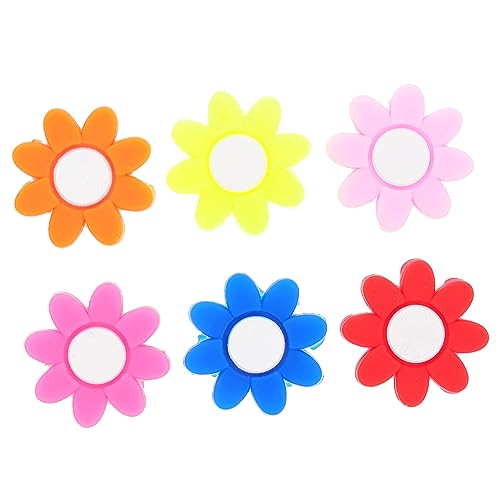 HANABASS 6Pcs Flower Shaped Tennis Dampener Shock Absorbing Racket Tools Prevents Tennis Elbow Decorative Vibration Dampeners for Enhanced Play